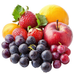 Seasonal Fruit isolated on transparent background, PNG