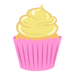 Colorful cupcake illustration