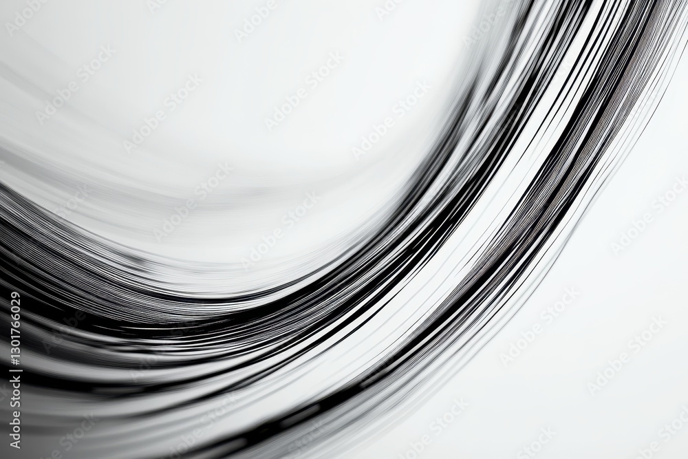 Poster swirling lines create an abstract masterpiece reminiscent of elegant calligraphy in minimalist space