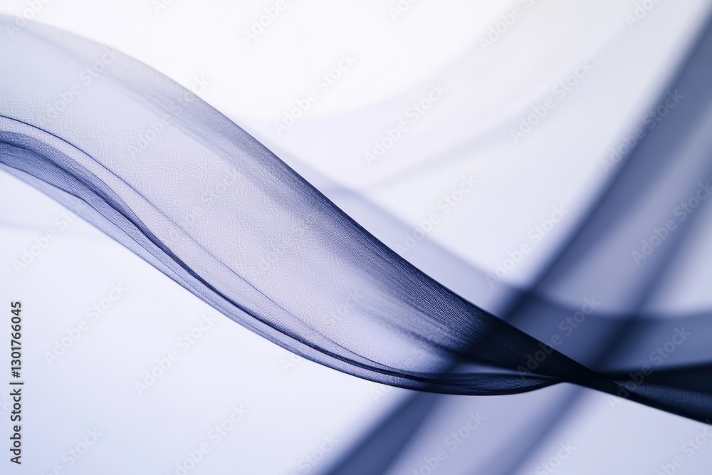 Poster flowing fabric creates elegant patterns under soft light in serene, minimalistic atmosphere. generat
