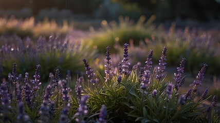 Lavender Fields at Sunset: Nature’s Tranquil Beauty