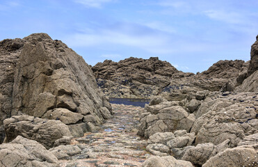 rocks and sea