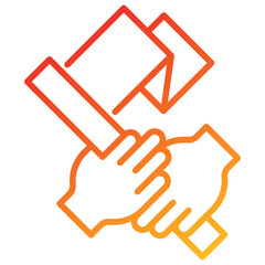 Flag Line Gradient Icon