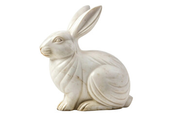 Obraz premium Elegant white rabbit sculpture for home decor and design