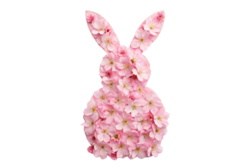 Floral bunny craft design for spring celebrations and Easter decorations