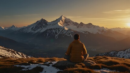 Mountain Meditation: Finding Peace at Sunset
