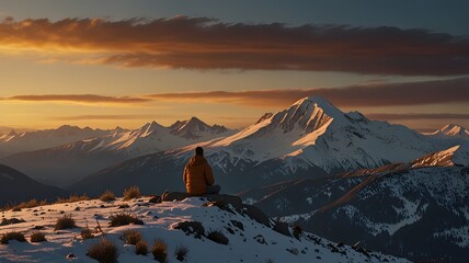 Mountain Meditation: Finding Peace at Sunset