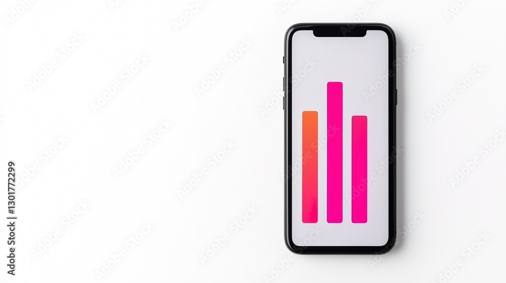 Poster sales management app insights on smartphone business setting digital display modern environment top-
