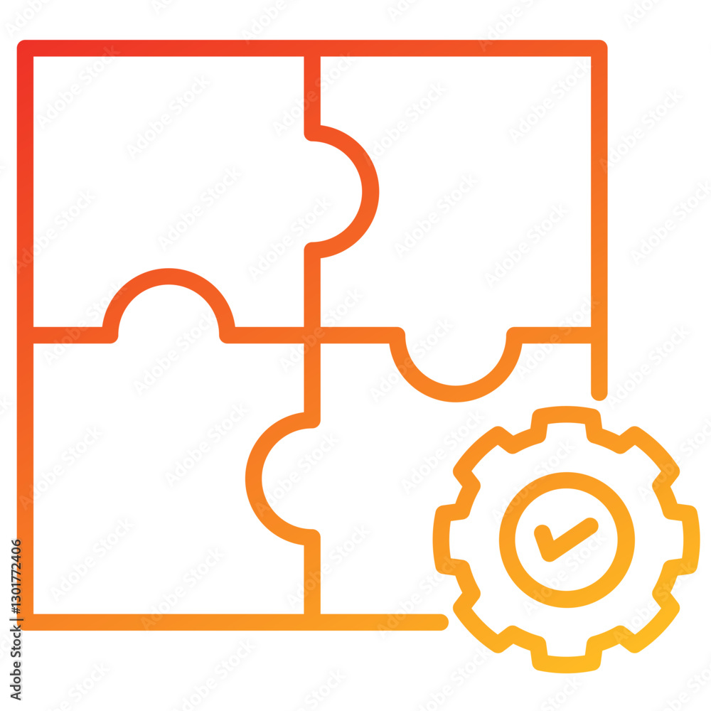 Aufkleber complementary line gradient icon