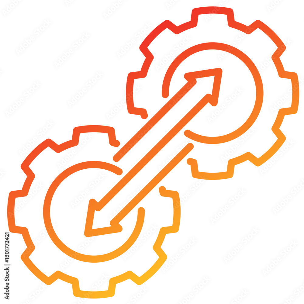 Poster transition line gradient icon