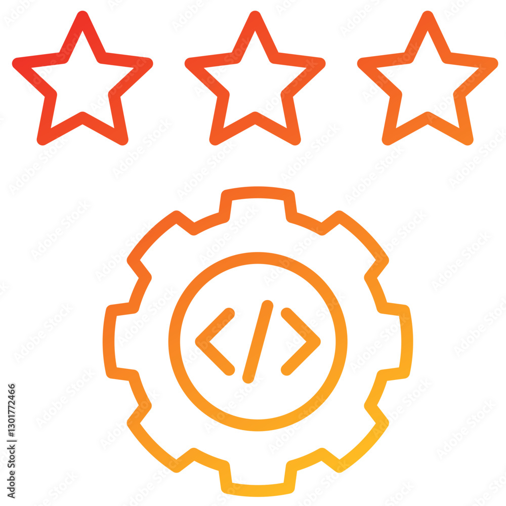 Poster Feature Line Gradient Icon