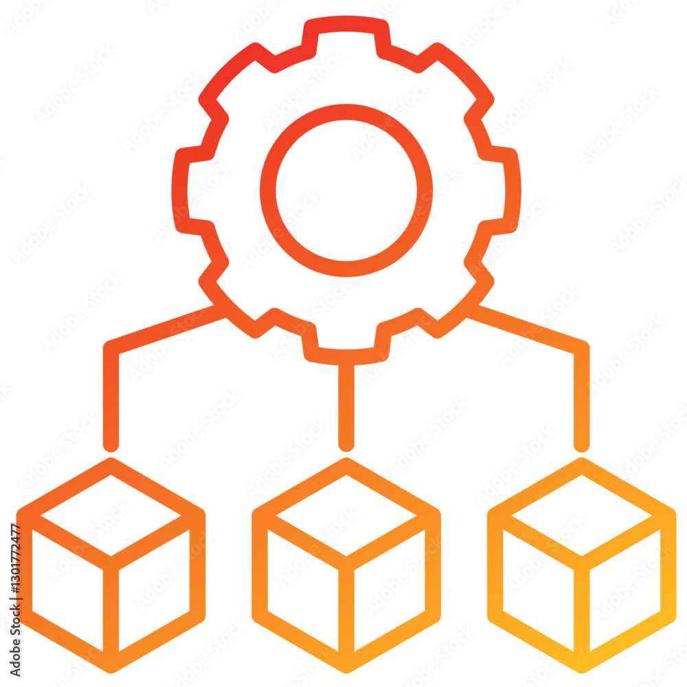 Poster Framework Line Gradient Icon