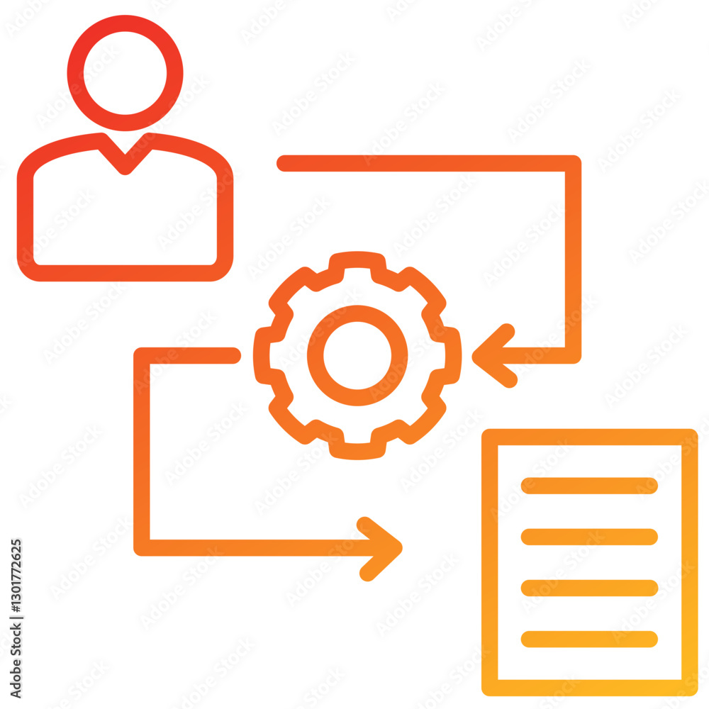 Poster Workflow Line Gradient Icon