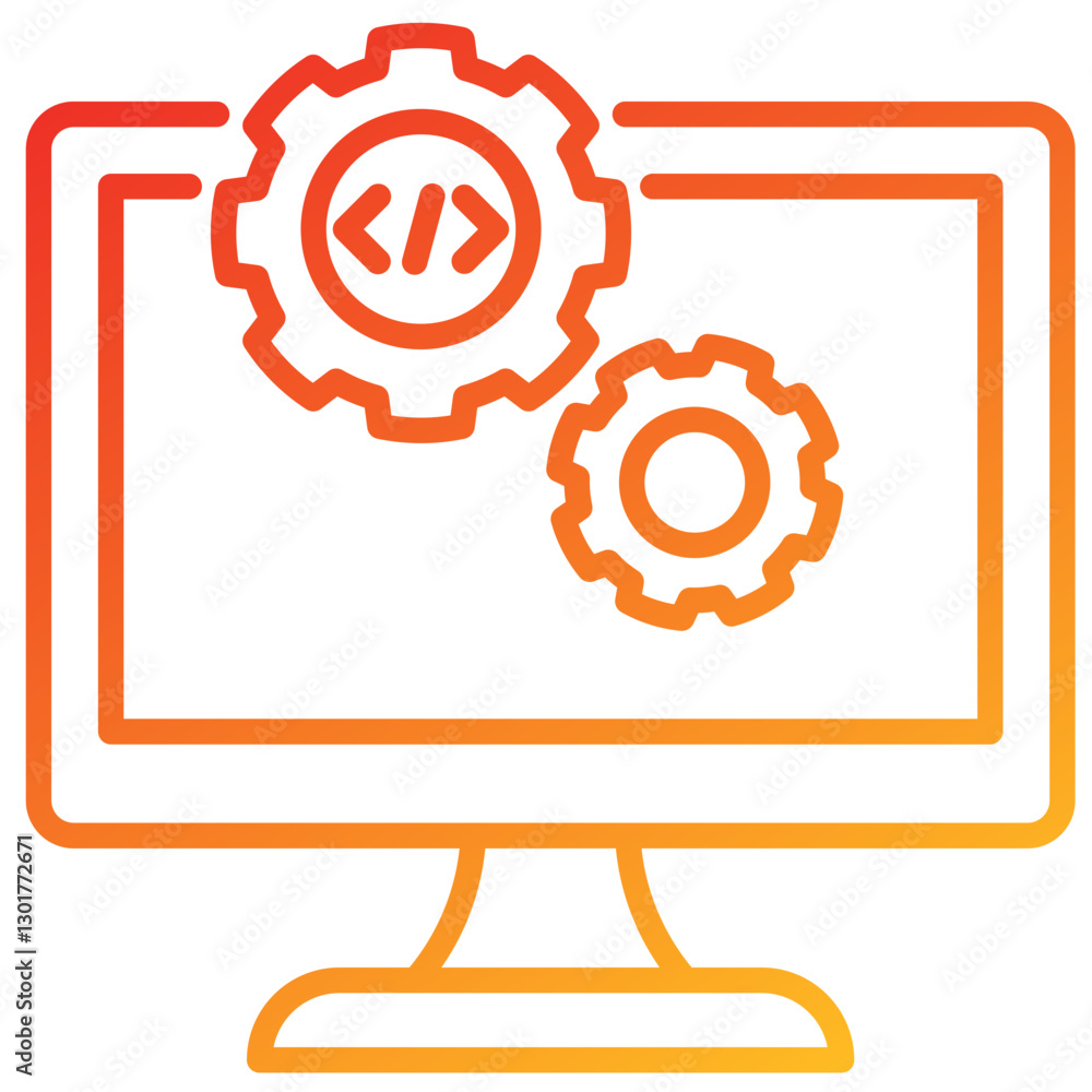 Poster Software Development Line Gradient Icon