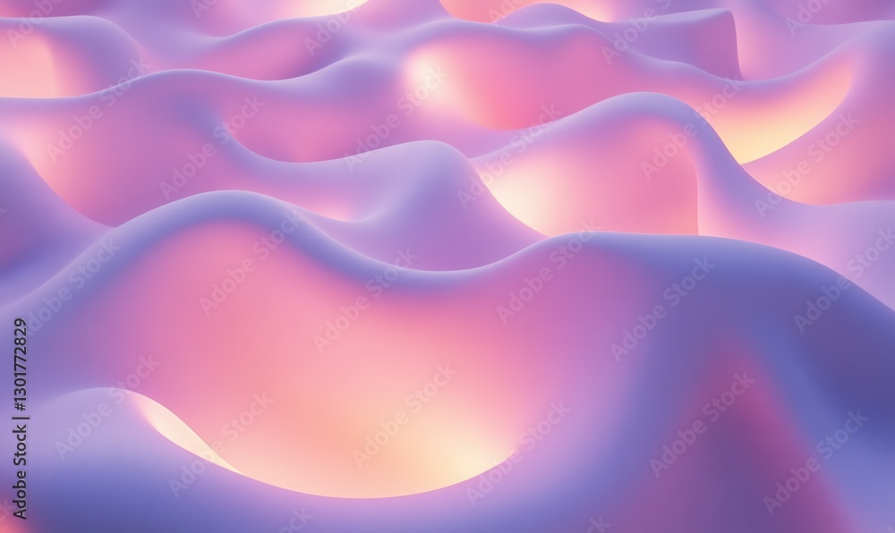 Aufkleber soft pink glowing light effect with abstract patterns, symbolizing digital creativity and artistic e