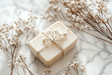 Natural Soap with Dried Flowers - Elegant and Simple