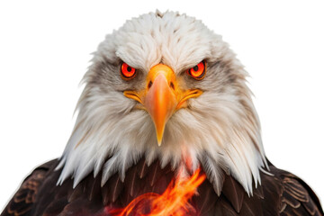 Fierce eagle with fiery intensity capturing the essence of power and freedom in nature