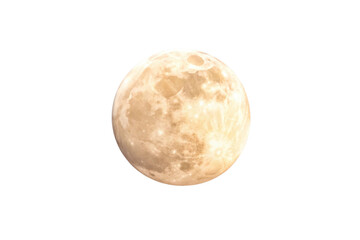 Naklejka premium Bright full moon shining in a clear night sky over a serene landscape for relaxation and inspiration