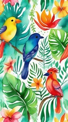 Obraz premium A colorful parrot is perched on a branch