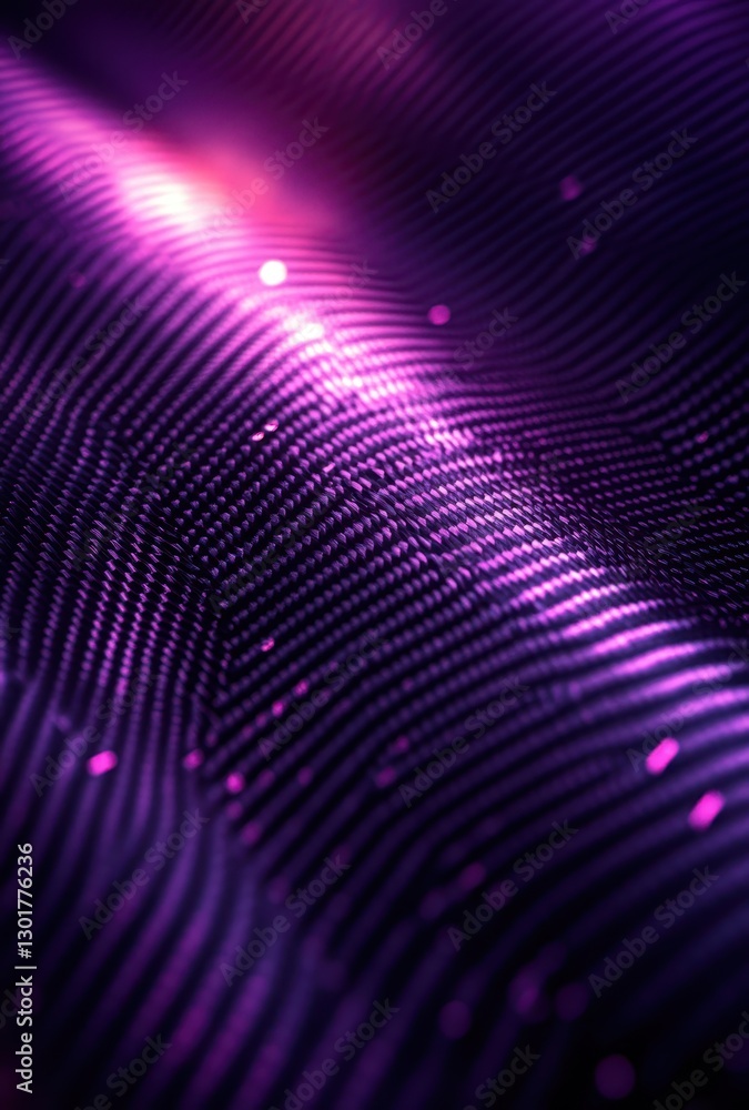 Poster abstract smooth wavy surface with glowing pink and purple lights creating a vibrant and dynamic back