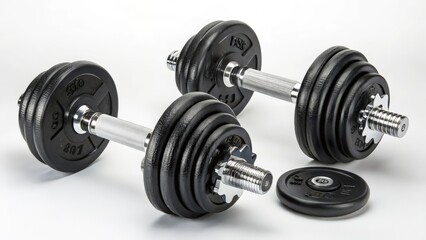 Naklejka premium Adjustable Dumbbells Set