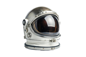 Vintage astronaut helmet symbolizing space exploration and adventure for educational projects or themed events