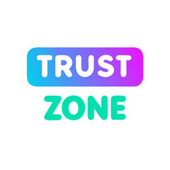 Fototapeta premium Trust Zone logo design on white background, branding concept