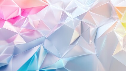 Fototapeta premium Pastel Geometric Abstract Background with Crumpled Paper Texture