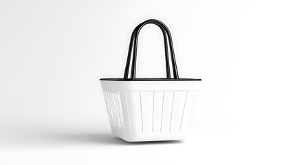 Modern White Handbag 3D Render: Clean Minimalist Design AI Generated