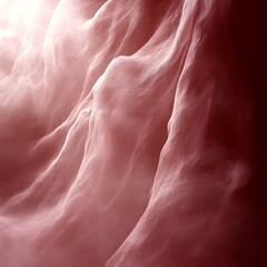 Rose-toned fabric drapes, soft light, interior