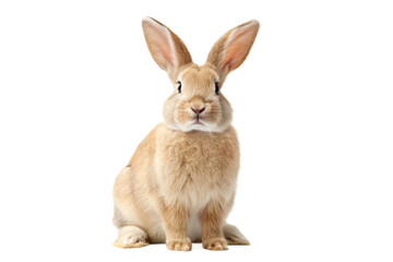 Obraz premium Cute fluffy rabbit sitting calmly with gentle expression for pets and animal lovers