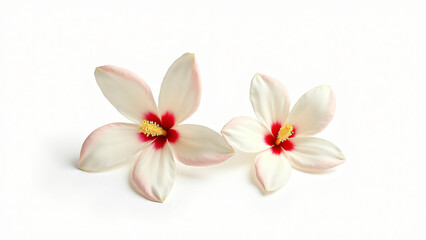 Naklejka premium collection of flower on white background ,seamless,isolated on white 