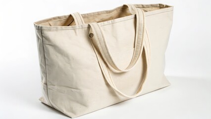 Off-white canvas tote bag