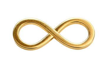 Golden infinity symbol representing eternal love and connection for decorative purposes or meaningful gifts