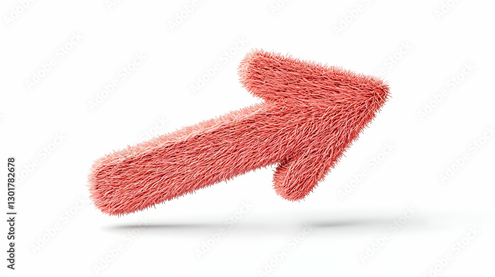 Poster soft textured arrow pointing upward for creative directional use