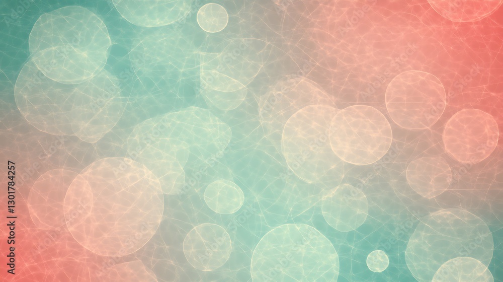 Poster subtle gradient with blurred circles and luminous network texture