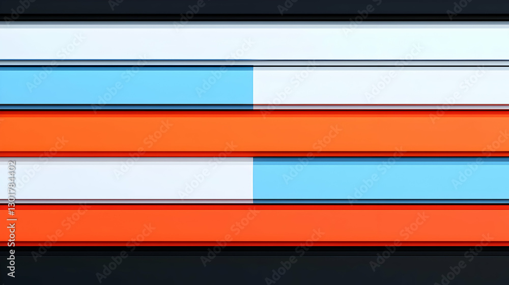 Poster colorful abstract horizontal lines in modern design elements