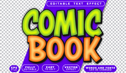 Cartoon Comic Fun Super Happy Fully Editable Vector Text File