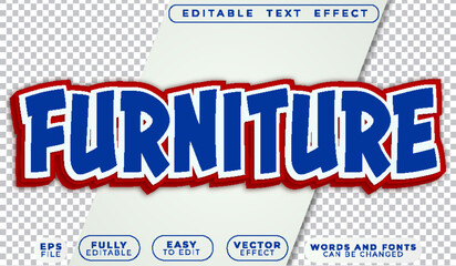 Furniture Fully Editable Vector Text File