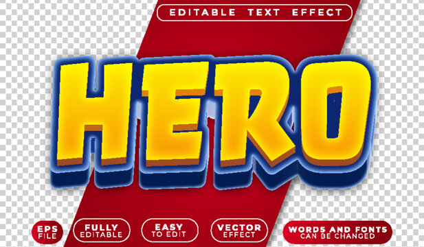 Hero Kids Toys Fully Editable Vector Text File