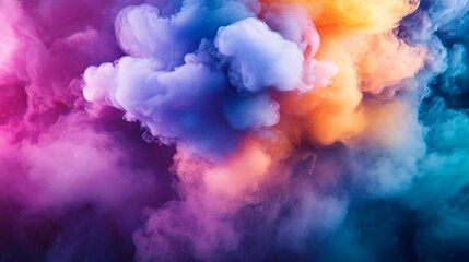 Vibrant Colorful Smoke Explosion Visual Effect for Design Professionals