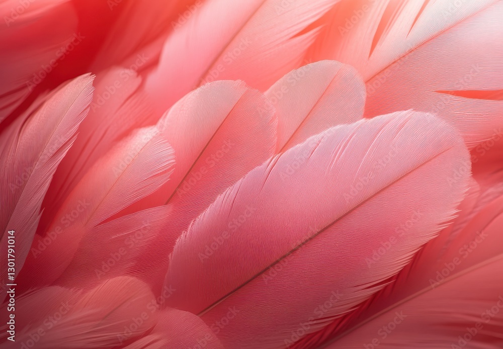 Aufkleber delicate pink feather background texture showcasing intricate details and soft gradients in gentle p