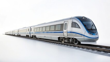 High-Speed Train on Tracks