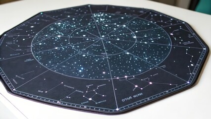 Octagonal Star Chart on Table