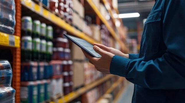 Efficient logistics coordinator digital inventory management in industrial warehousing