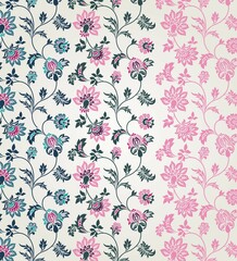 wedding card design, traditional paisley floral pattern , royal India	