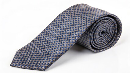 Grey Necktie with Geometric Pattern