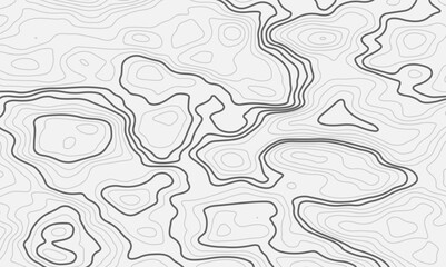 black and white topographic contour map background.