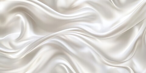 Naklejka premium Elegant fabric drapery showcasing soft textures and delicate waves in a radiant white color, perfect for luxury and fashion backgrounds or designs