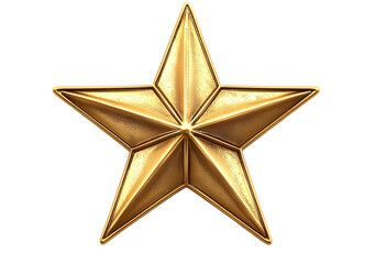Obraz premium gold star isolated, transparent png background